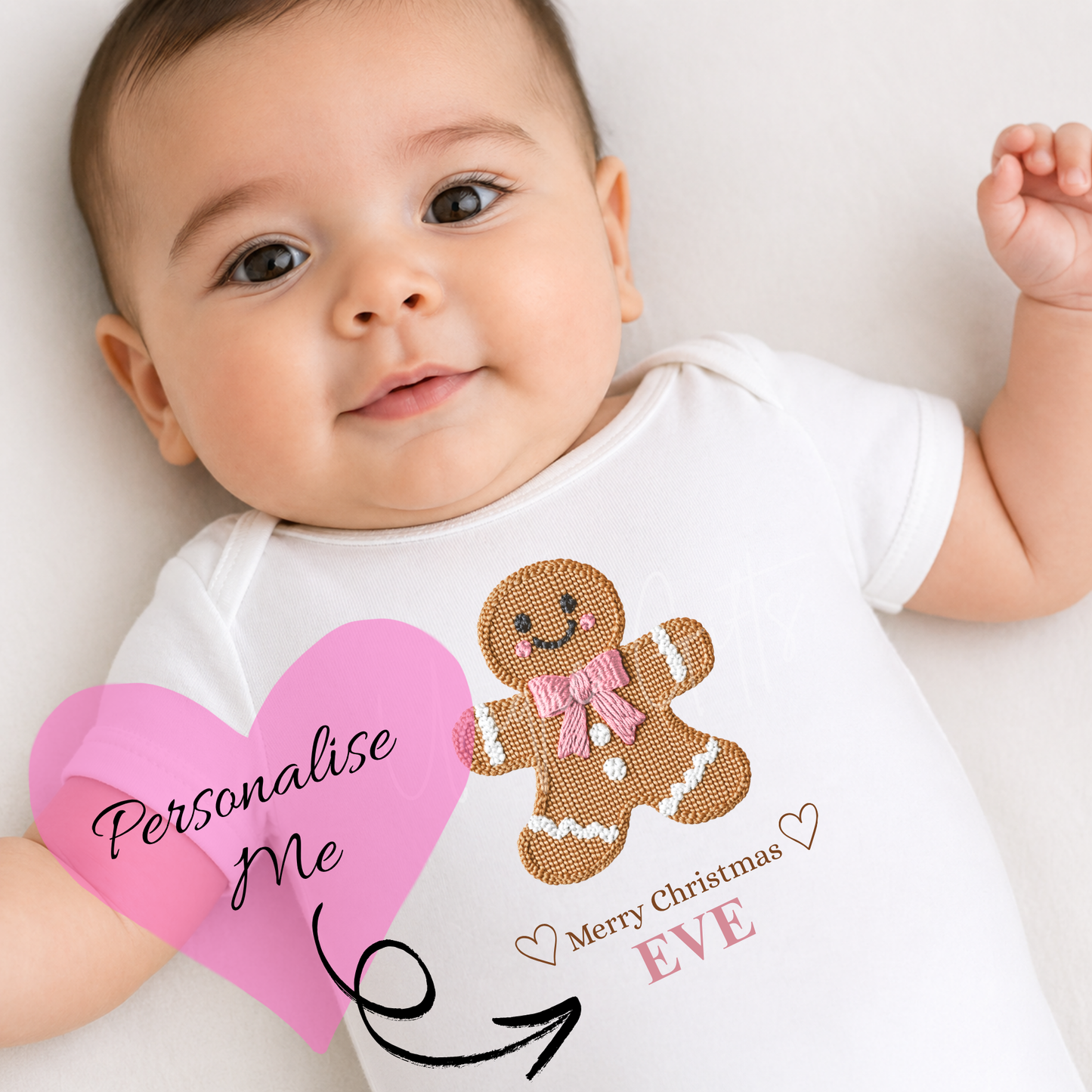 Christmas Gingerbread Man Baby Grow | Unique Gifts
