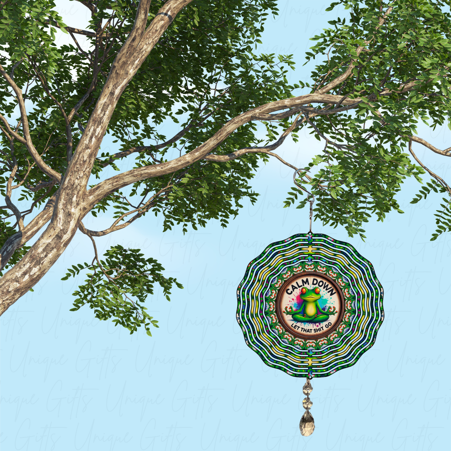 Wind Spinner CALM DOWN Let That Sh*t Go Design