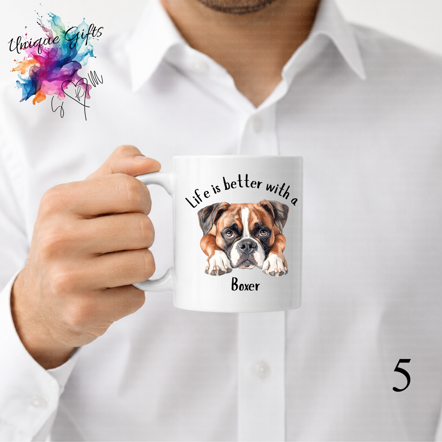 Boxer Dog Coffee Mug | Life is Better with a Boxer – 11oz Ceramic