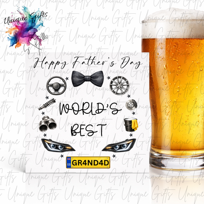 Personalised cars Father's Day card – Daddy or Grandad | Unique Gifts