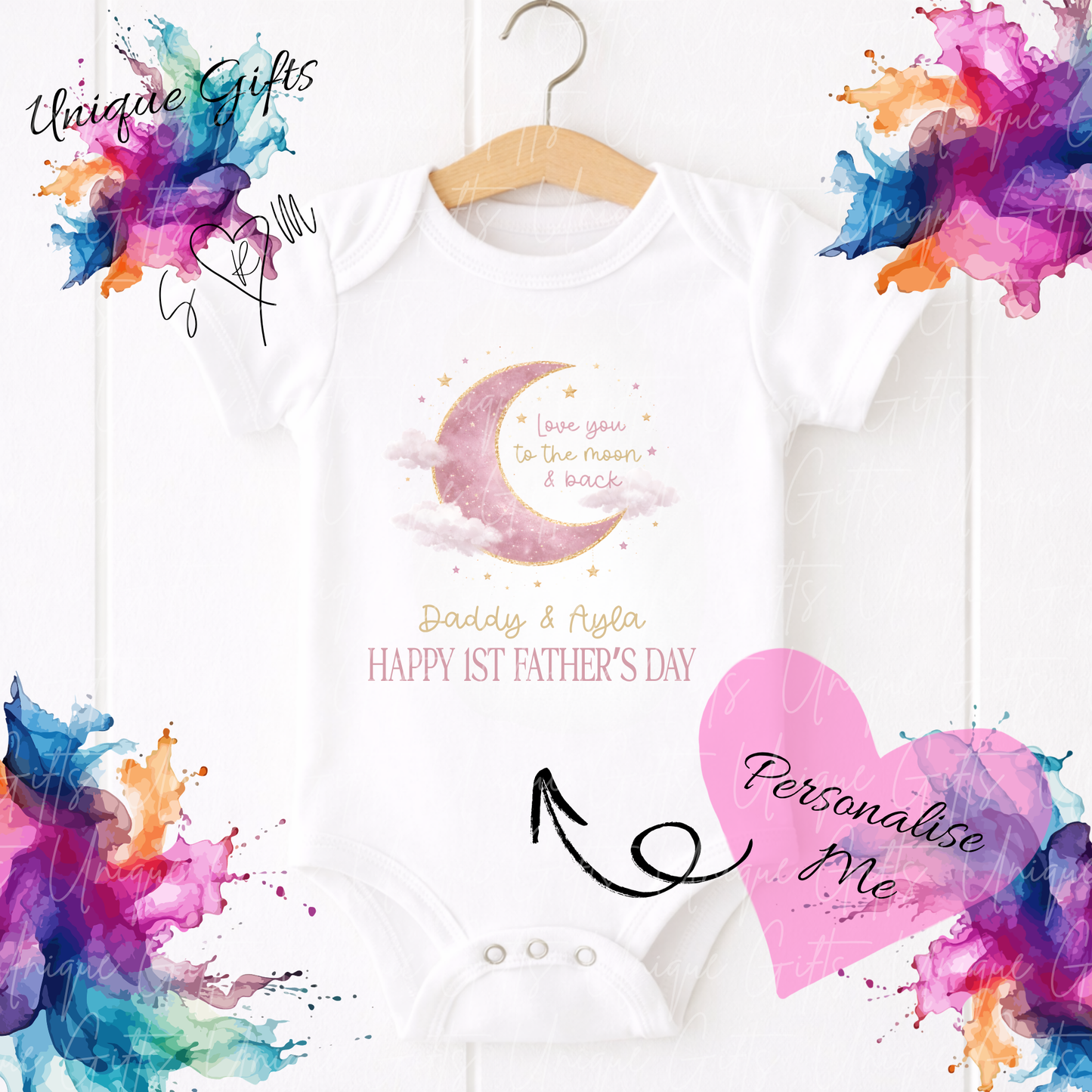 Happy 1st Father's Day Baby Grow | Unique Gifts