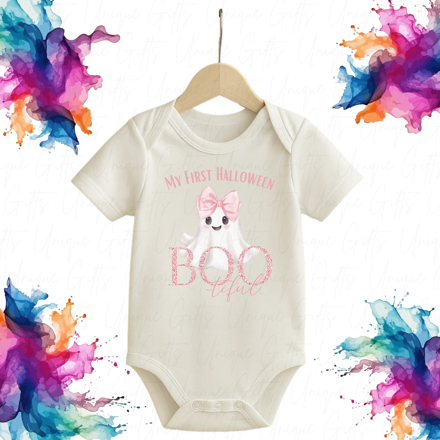 Personalised First Halloween Baby Grow – “Boo-tiful Baby”