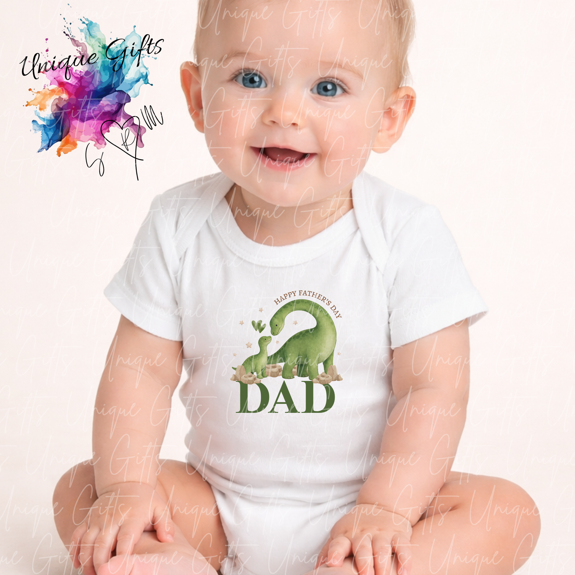 Dinosaur Dad or Grandad Baby Grow | Unique Gifts
