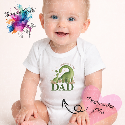 Dinosaur Dad or Grandad Baby Grow | Unique Gifts