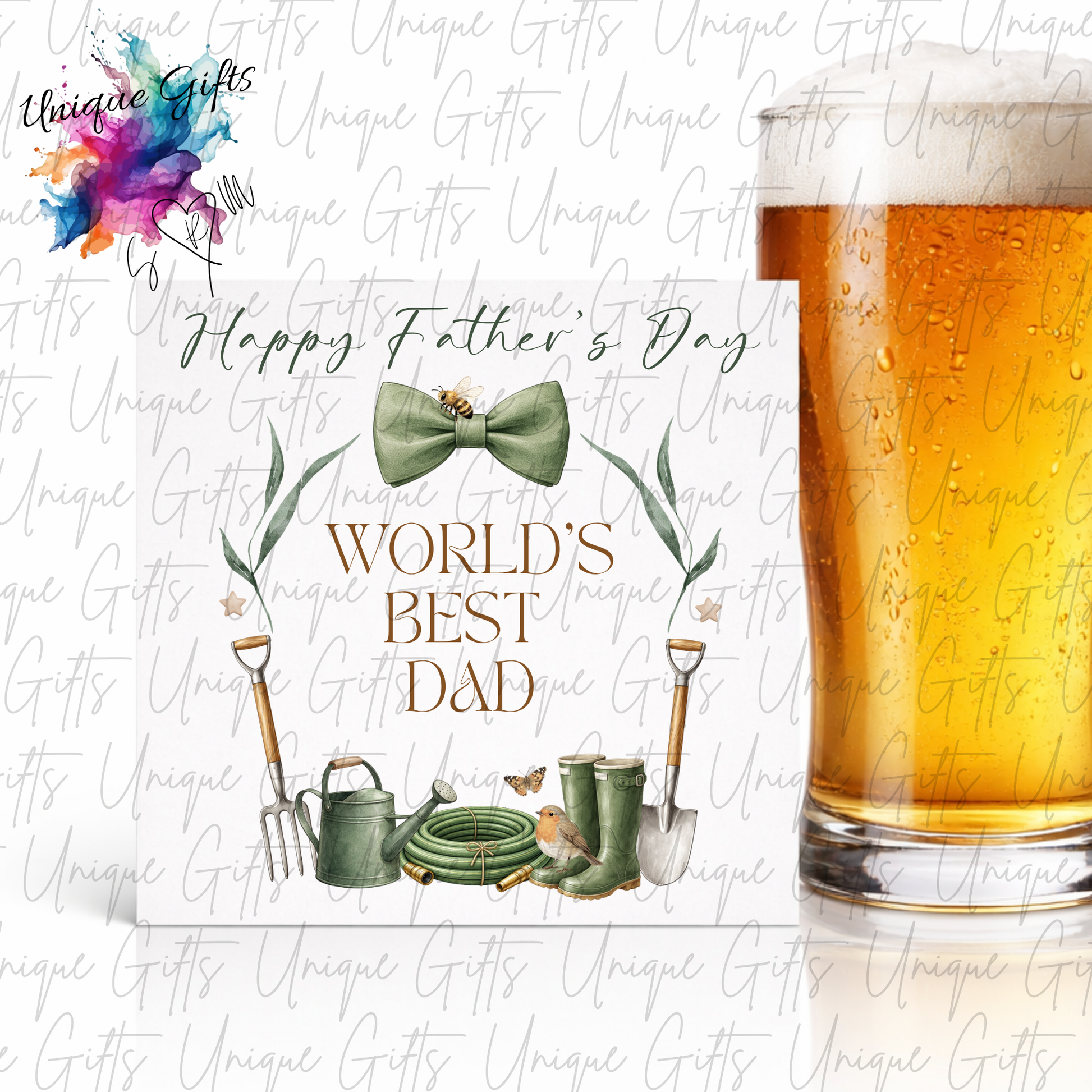 Personalised gardening Father's Day card – Dad or Grandad | Unique Gifts
