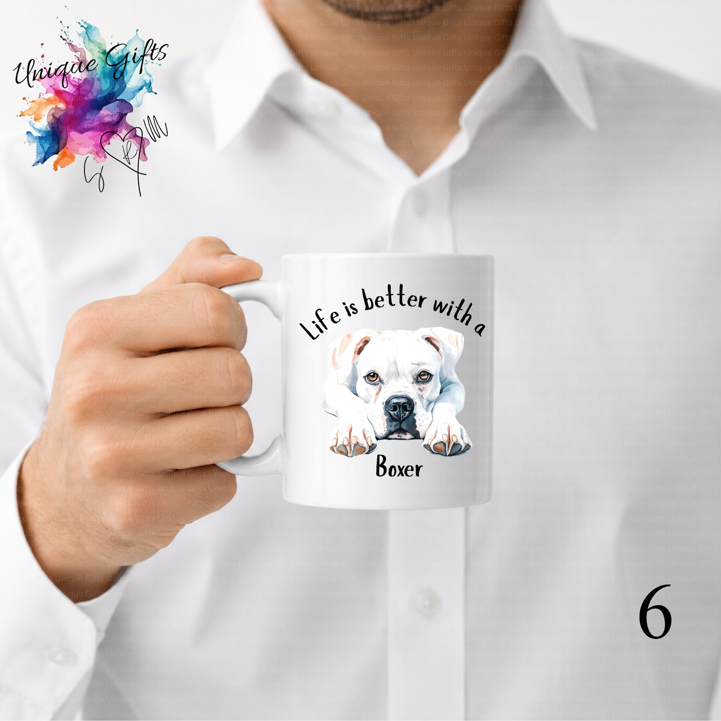 Boxer Dog Coffee Mug | Life is Better with a Boxer – 11oz Ceramic