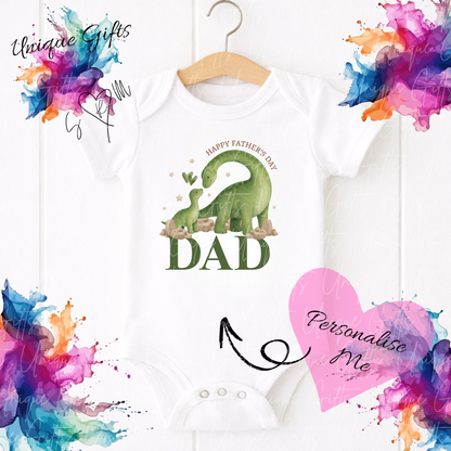 Dinosaur Dad or Grandad Baby Grow | Unique Gifts