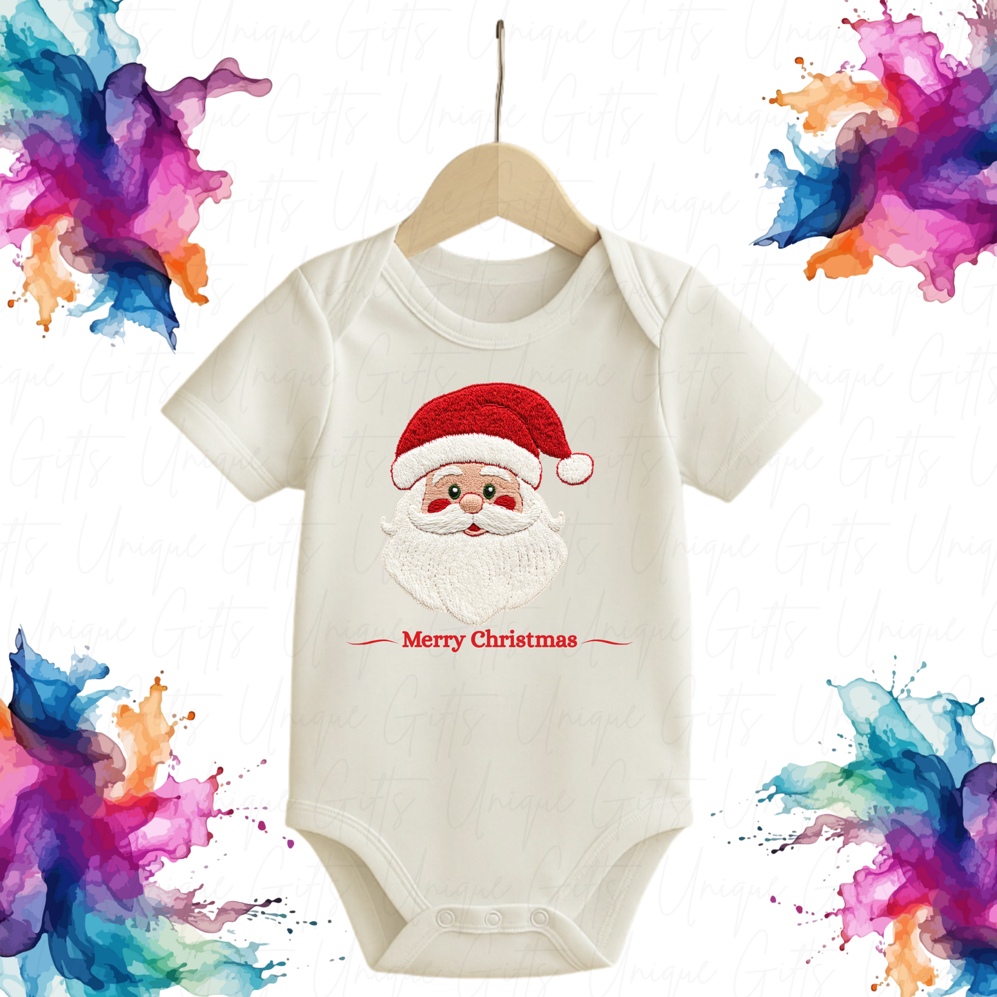 Santa Merry Christmas Baby Grow