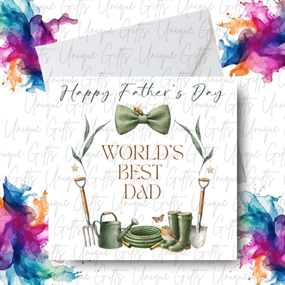 Personalised gardening Father's Day card – Dad or Grandad | Unique Gifts
