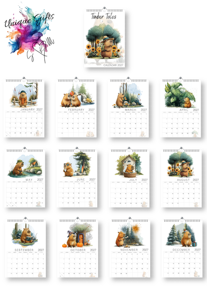 Timber Tales Capybara Calendar 2027