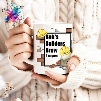 Personalised Builders Brew Mug