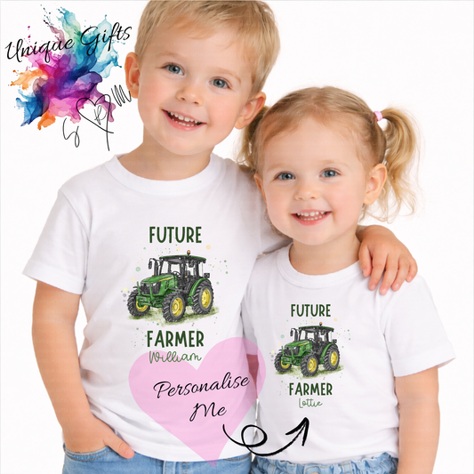 Personalised Kids Future Farmer T-Shirt