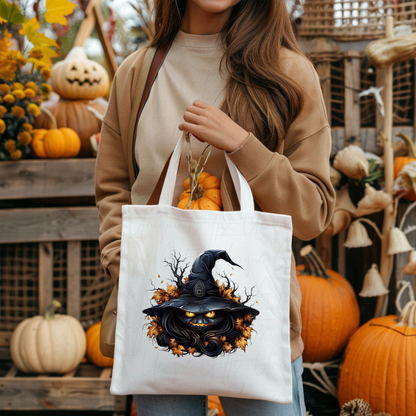 Black Witch’s Hat Halloween Tote Bag – Spooky Reusable Trick or Treat Bag | Witchy Gift Tote UK Black witch hat Halloween tote bag – reusable, witchy & perfect for trick-or-treating, spooky gifts, or eco-friendly Halloween style!