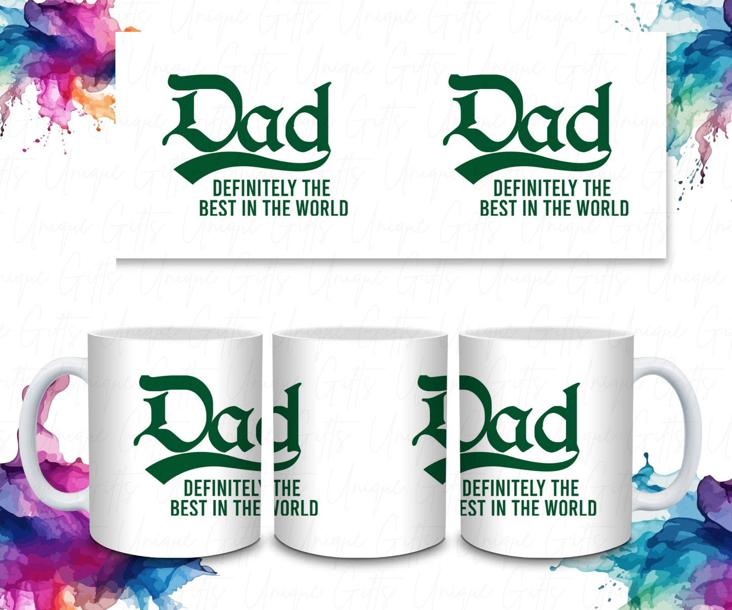 Coffee Mug Featuring Daddy/ Dad/ Grandad Definitely the Best