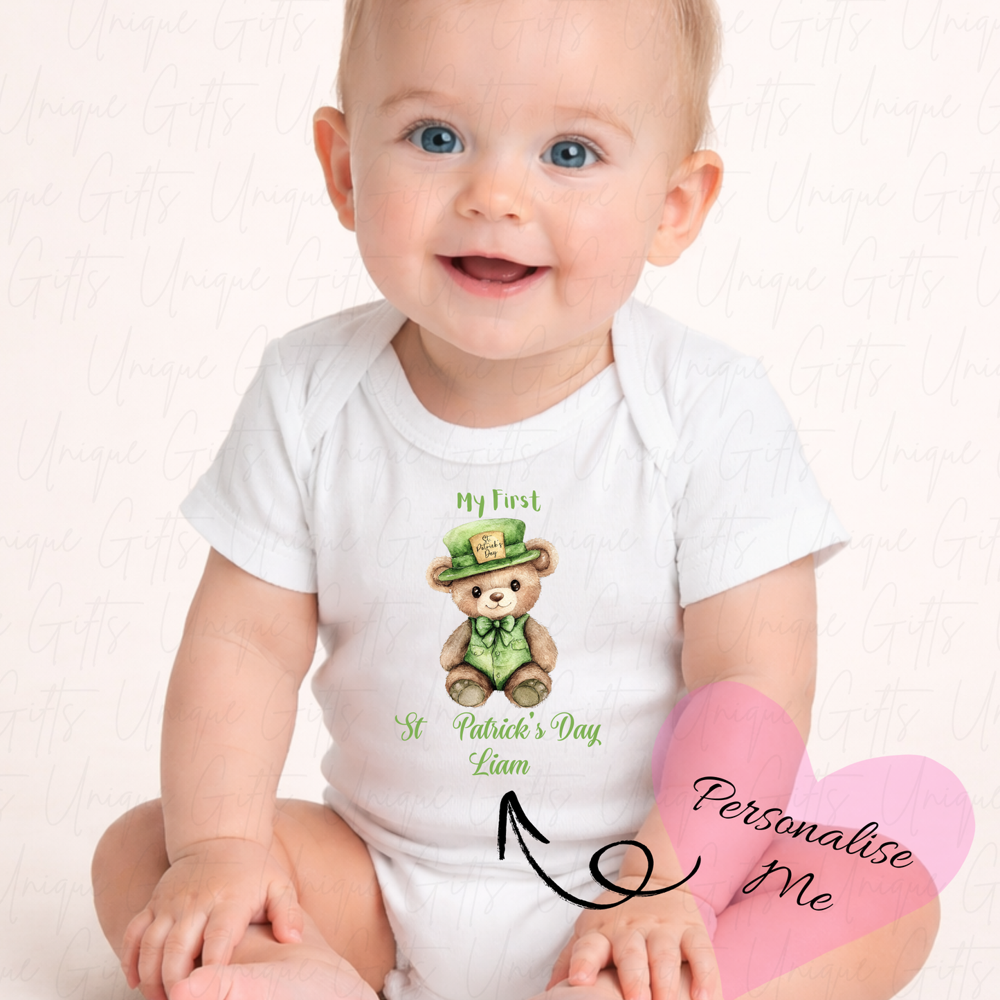 My First St Patrick's Day Bear Baby Grow | Unique Gifts