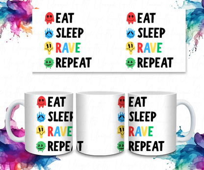 Coffee Mug Featuring Eat Sleep .......... Repeat.
