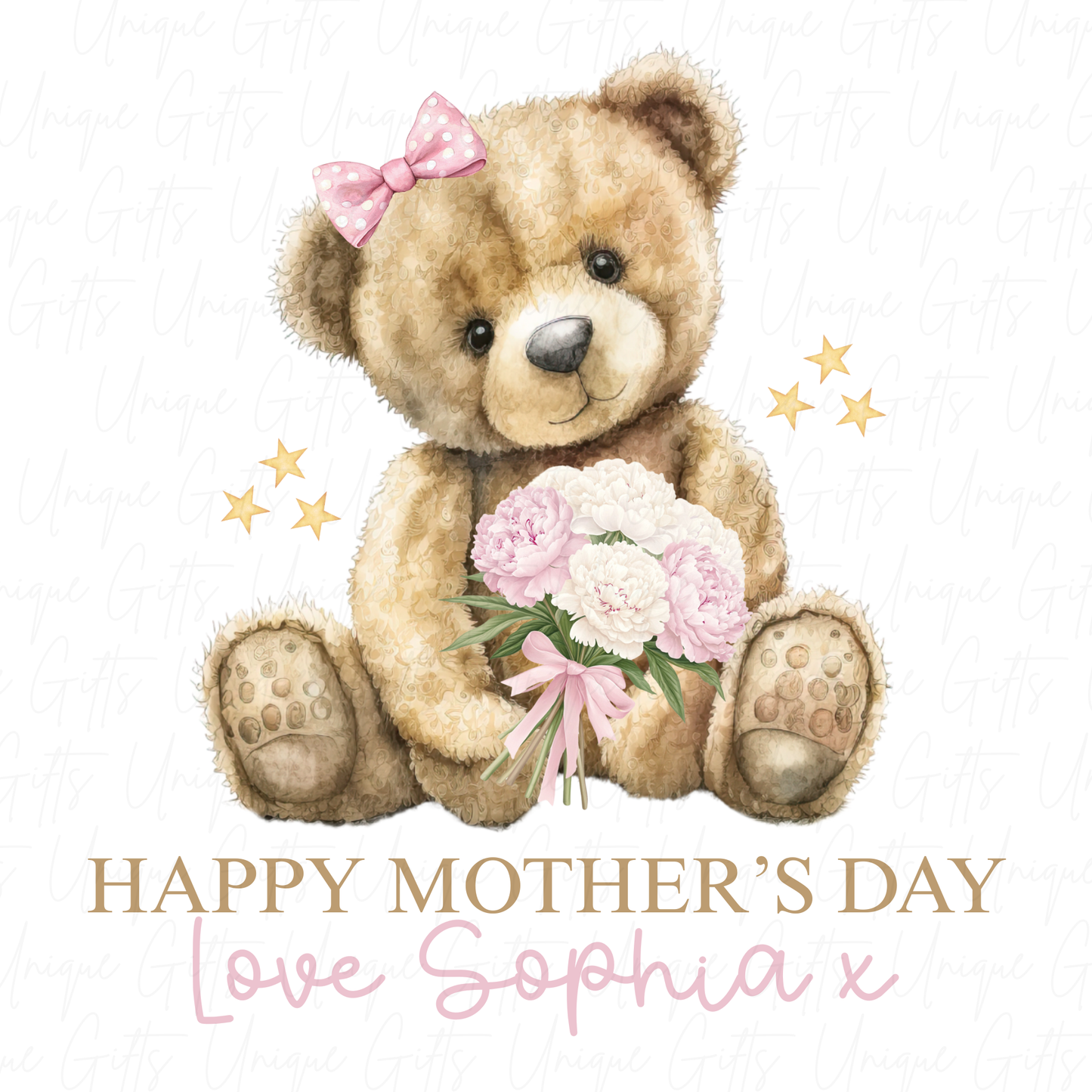 Happy Mother's Day Holding Flowers Baby Grow | Unique Gifts