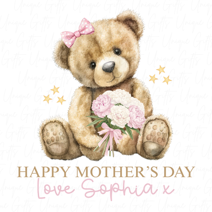 Happy Mother's Day Holding Flowers Baby Grow | Unique Gifts