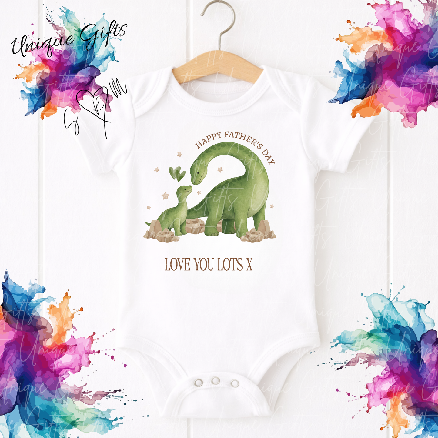 Dinosaur Daddy or Grandad Baby Grow | Unique Gifts