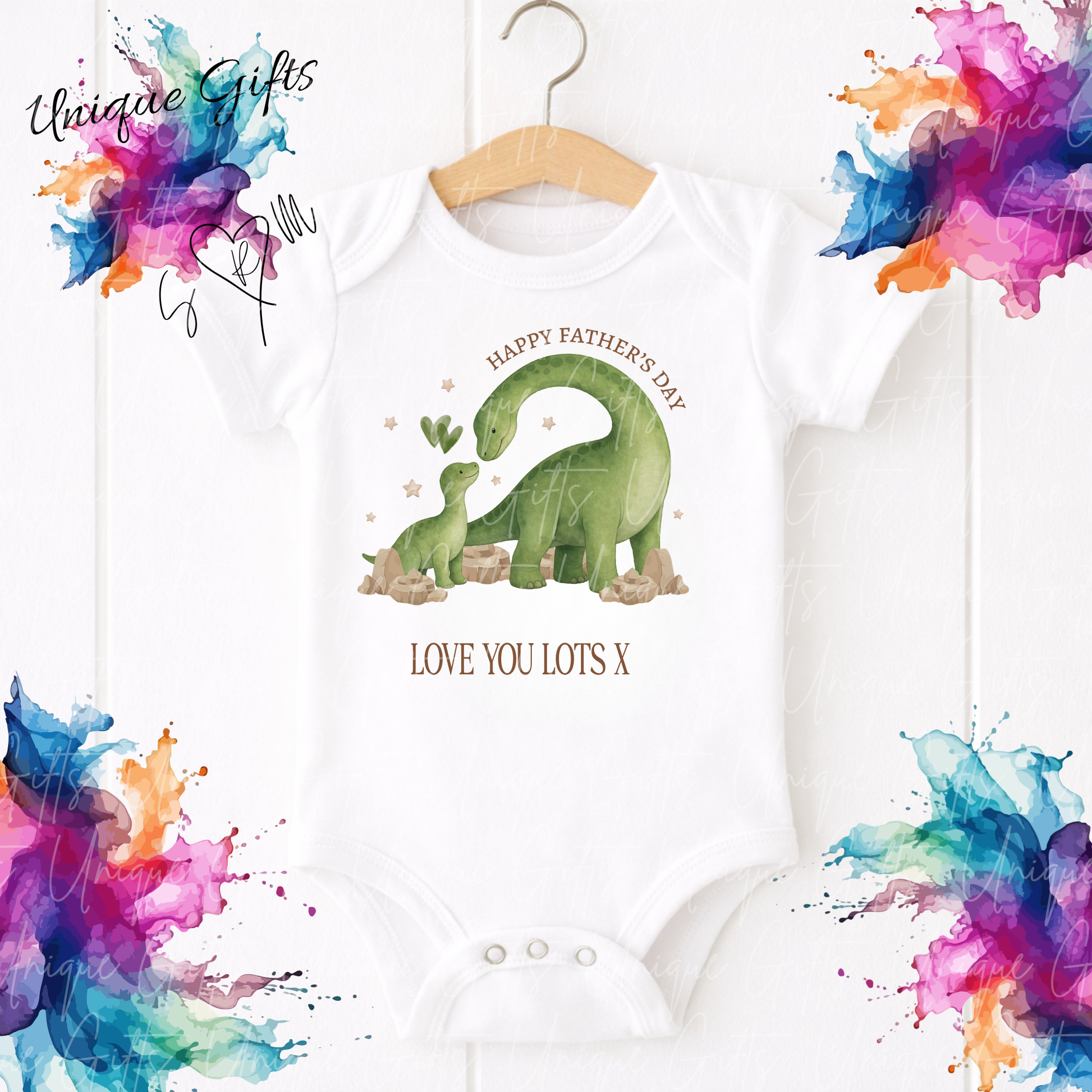 Dinosaur Daddy or Grandad Baby Grow | Unique Gifts