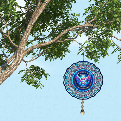 Wind Spinner My Angel Has Paws Design.