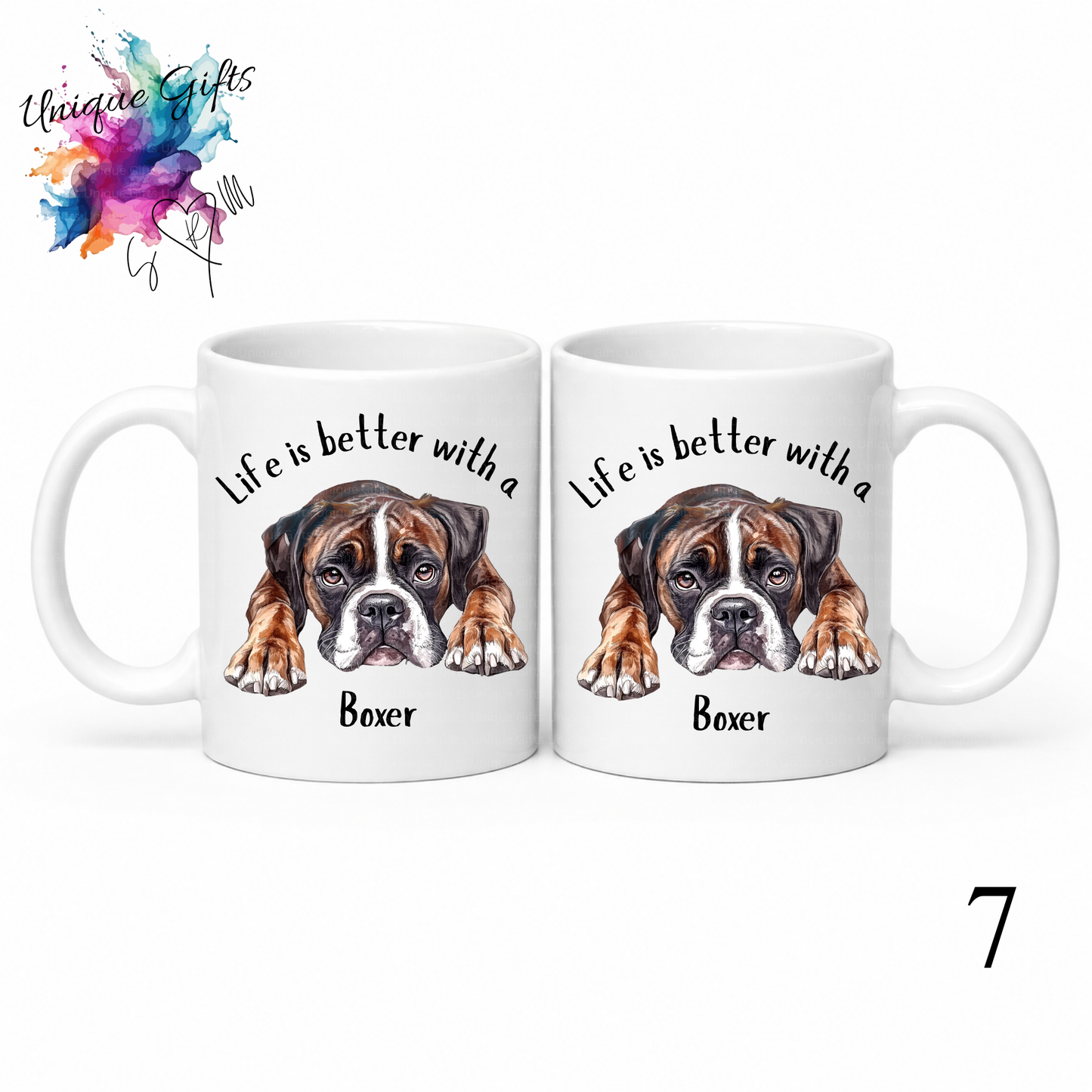 Boxer Dog Coffee Mug | Life is Better with a Boxer – 11oz Ceramic