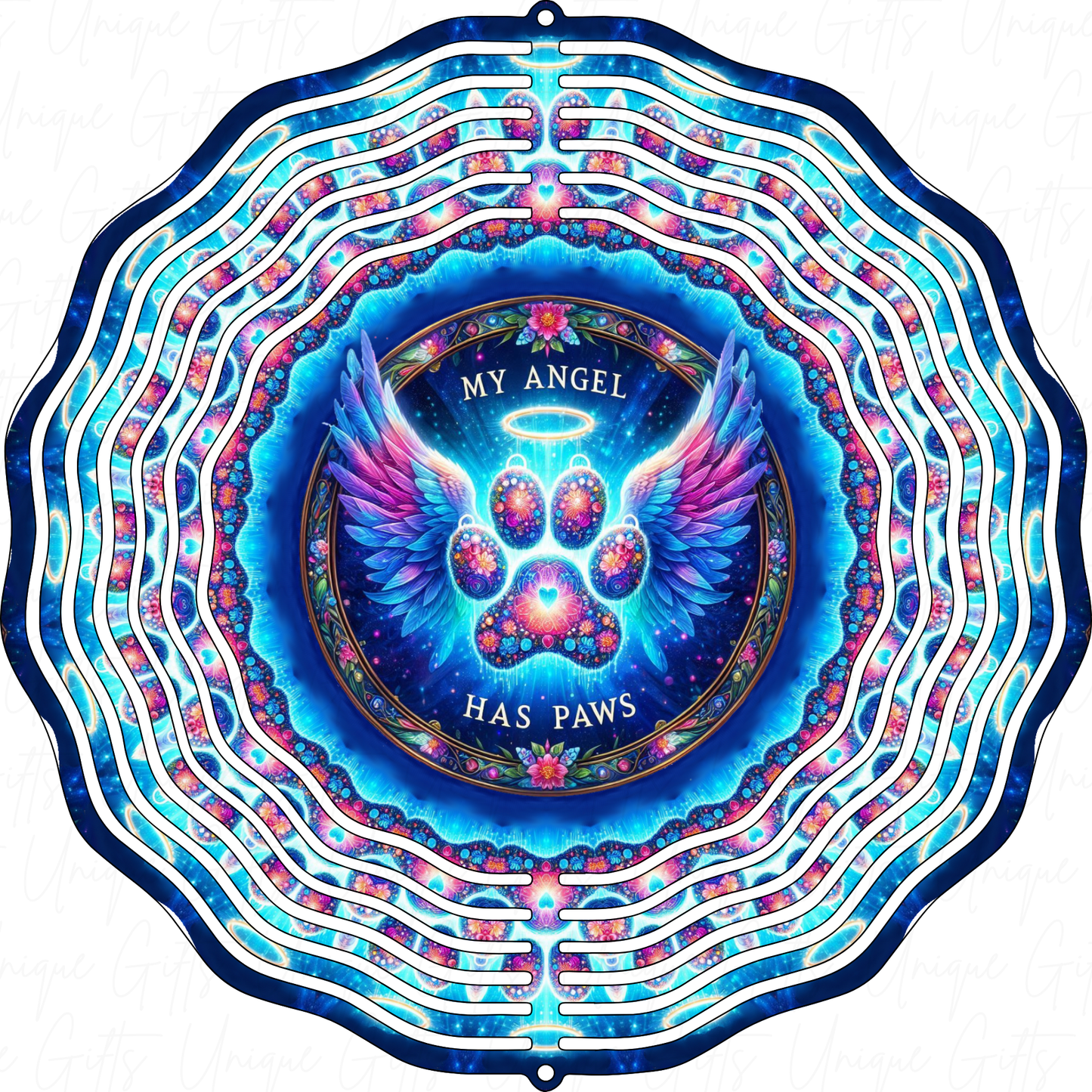 Wind Spinner My Angel Has Paws Design.