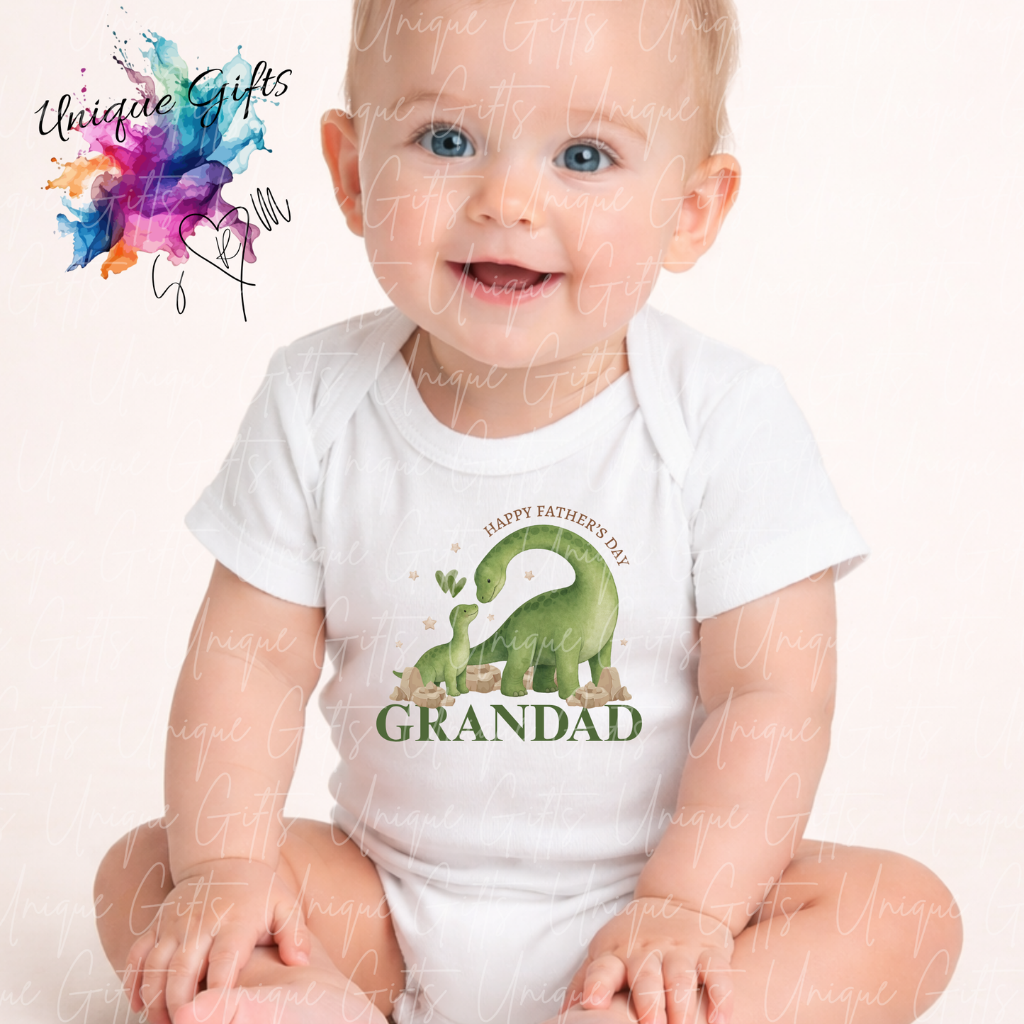 Dinosaur Dad or Grandad Baby Grow | Unique Gifts