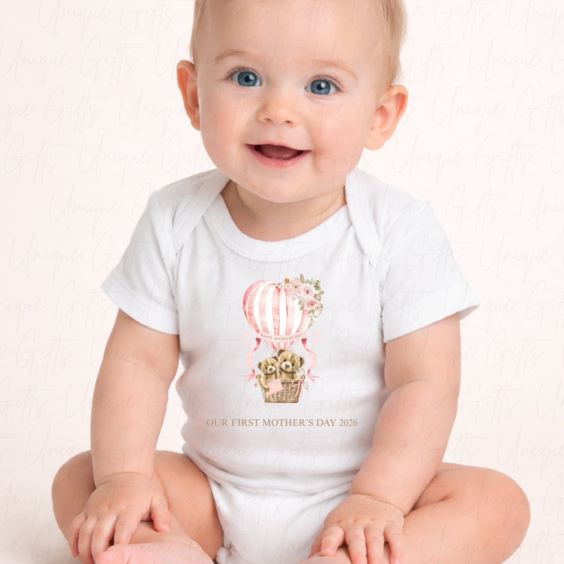 Our First Mother's Day Hot Air Balloon Baby Grow | Unique Gifts