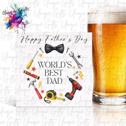 Personalised tools Father's Day card – Dad or Grandad | Unique Gifts