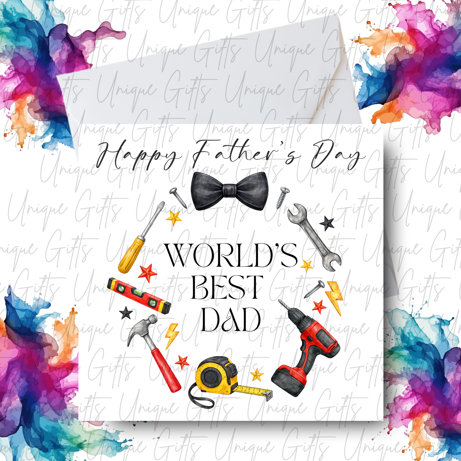 Personalised tools Father's Day card – Dad or Grandad | Unique Gifts