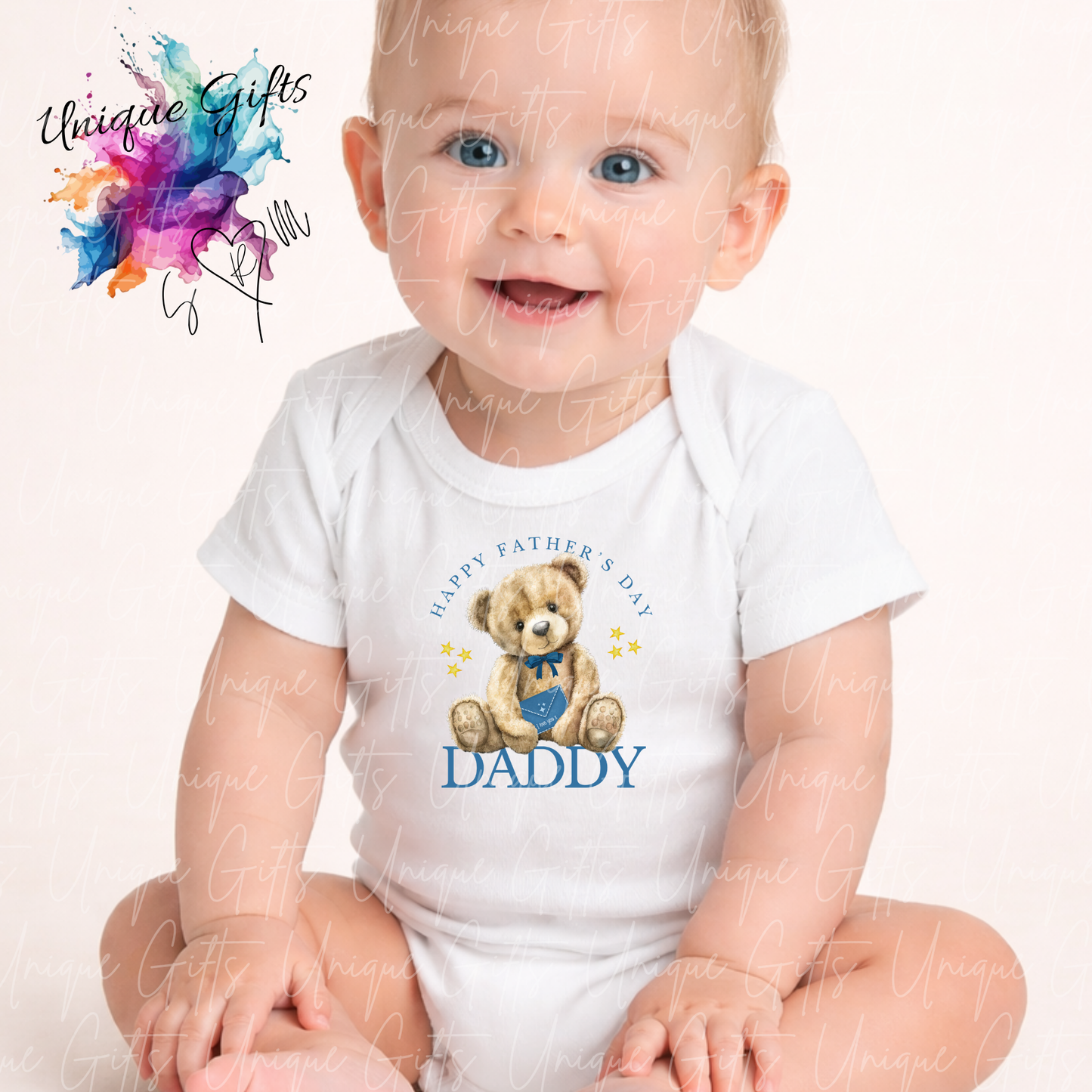 Cute Bear Daddy or Grandad Baby Grow | Unique Gifts