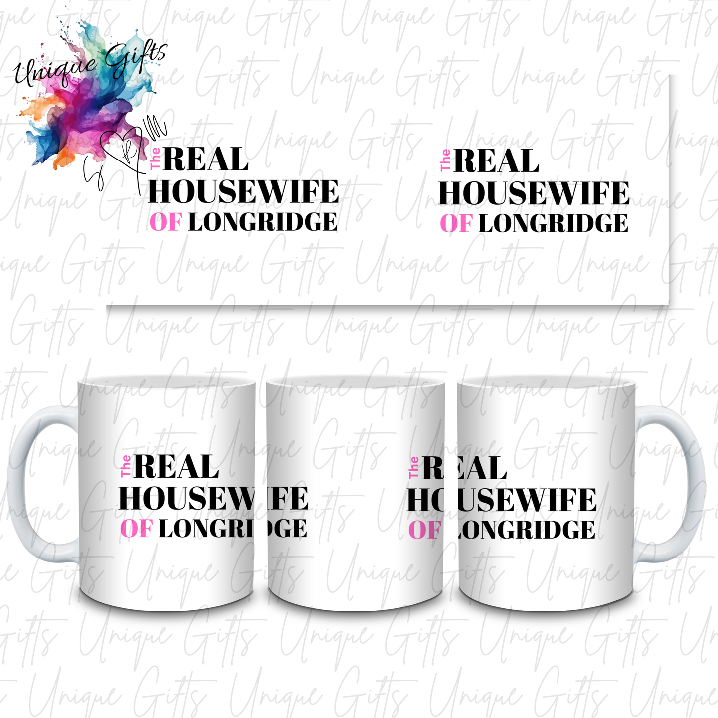 The Real Housewife of Longridge Mug – Funny Novelty Coffee Cup Gift
