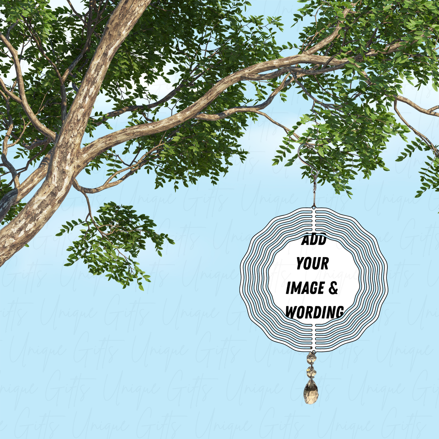 Personalise me Wind Spinner Design.