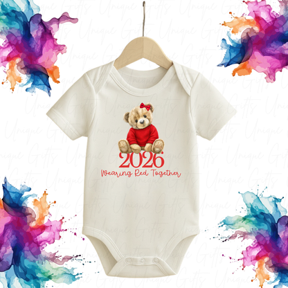 Red Nose Day Bear Baby Grow | Unique Gifts