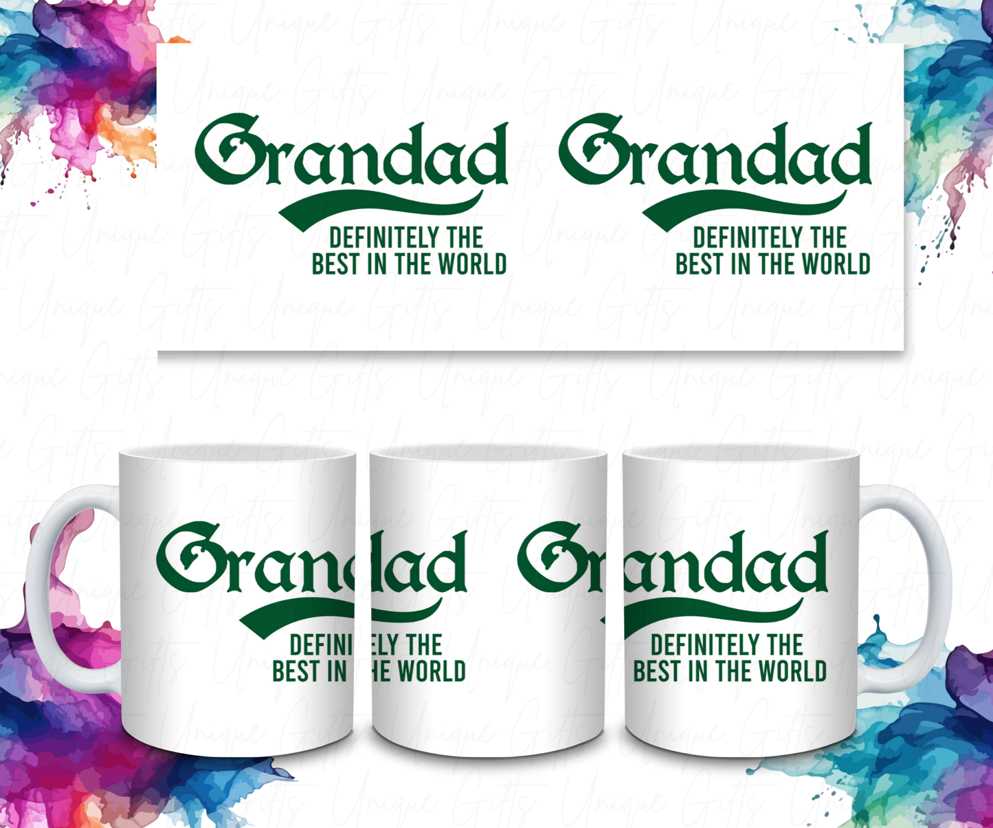 Coffee Mug Featuring Daddy/ Dad/ Grandad Definitely the Best