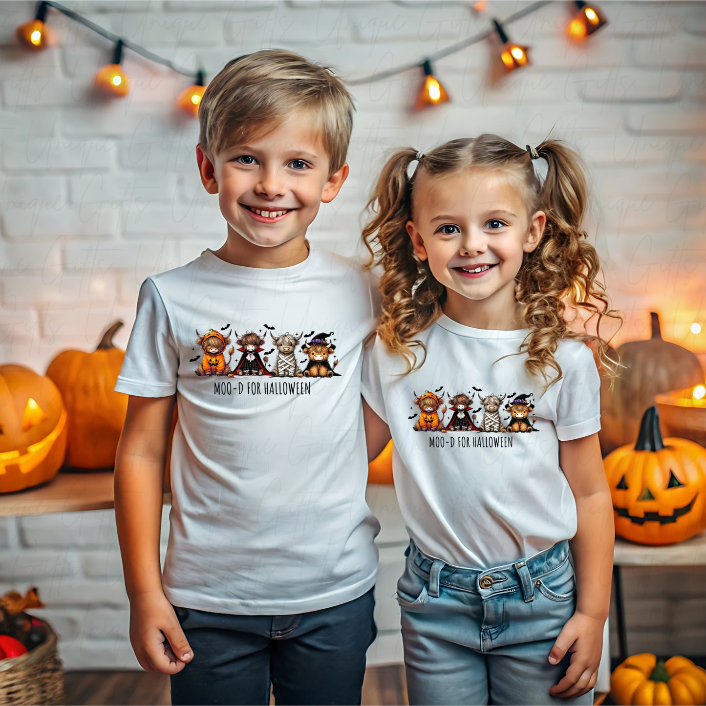 Personalised Moo D Halloween T-Shirt for Children – Custom Name Baby & Toddler Tee | Soft Cotton Blend