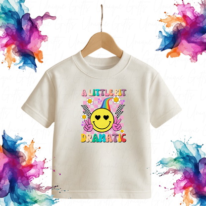 A Little Bit Dramatic Short Sleeve Children’s T-Shirt | Fun Kids Tee | Soft Cotton Blend