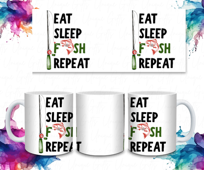 Coffee Mug Featuring Eat Sleep .......... Repeat.
