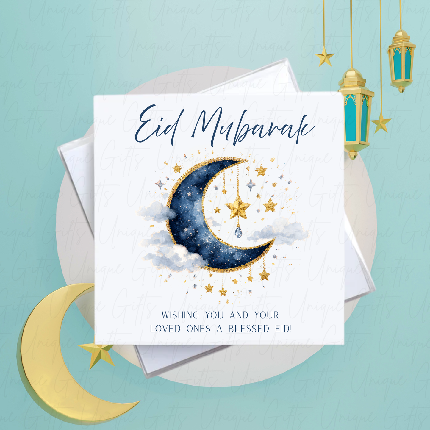 eid-mubarak-card-blue-celebration-eid-greeting-card-6x6-handmade