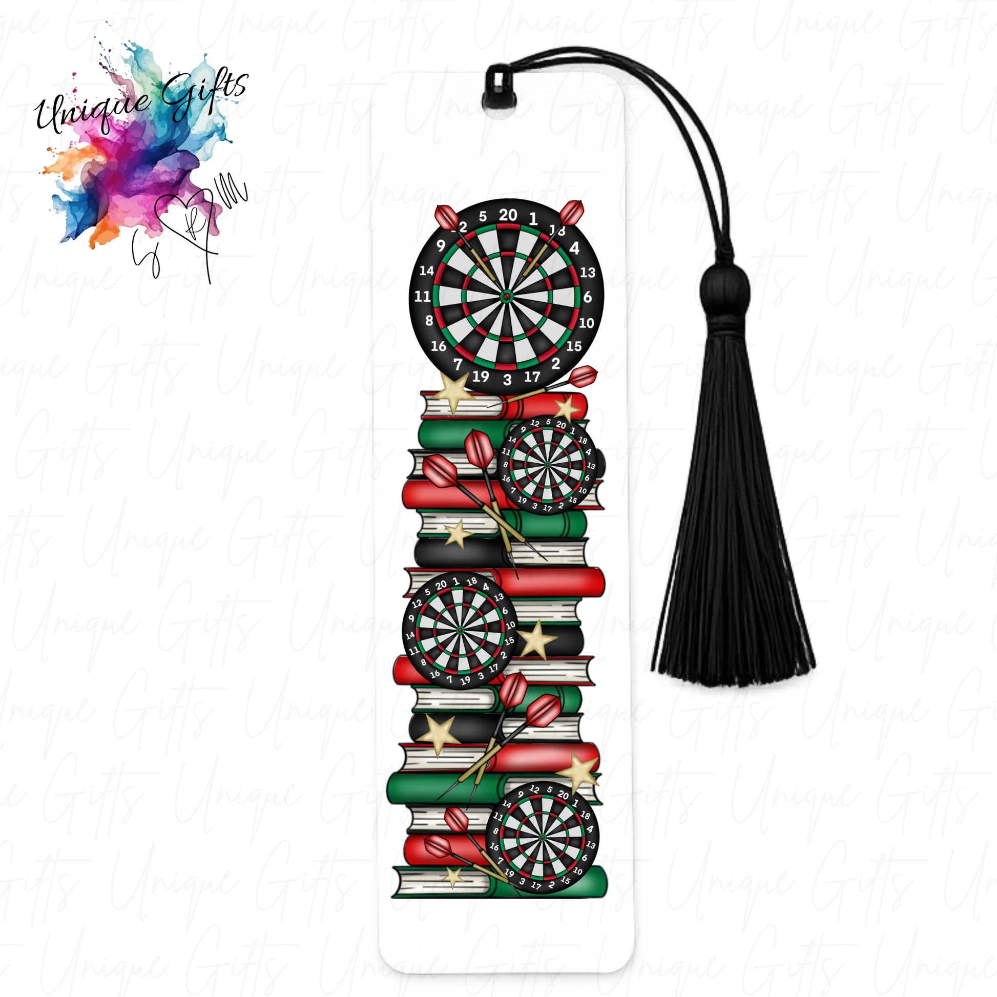 Personalised aluminium bookmark with tassel – size and quality reference