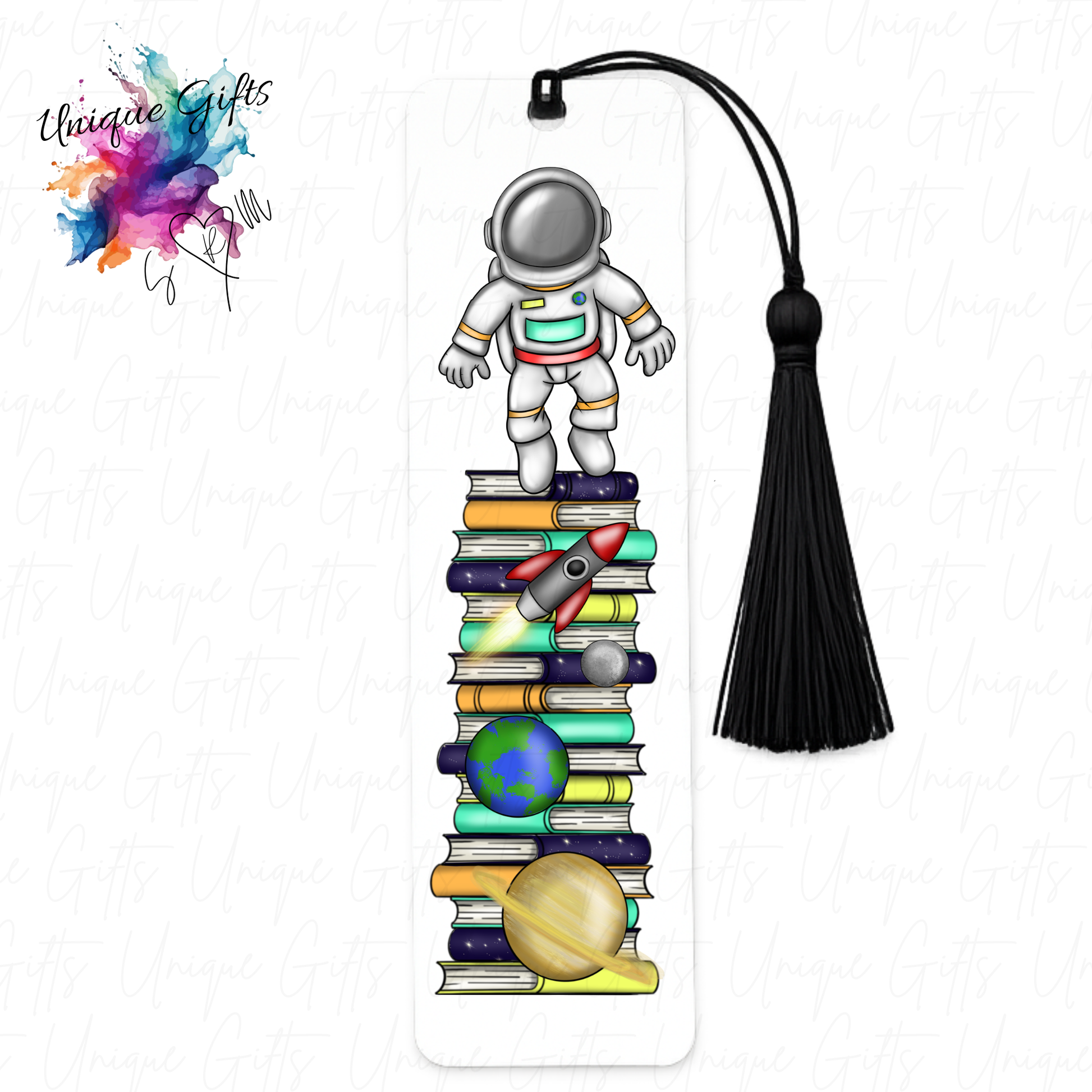 Personalised aluminium bookmark with tassel – size and quality reference