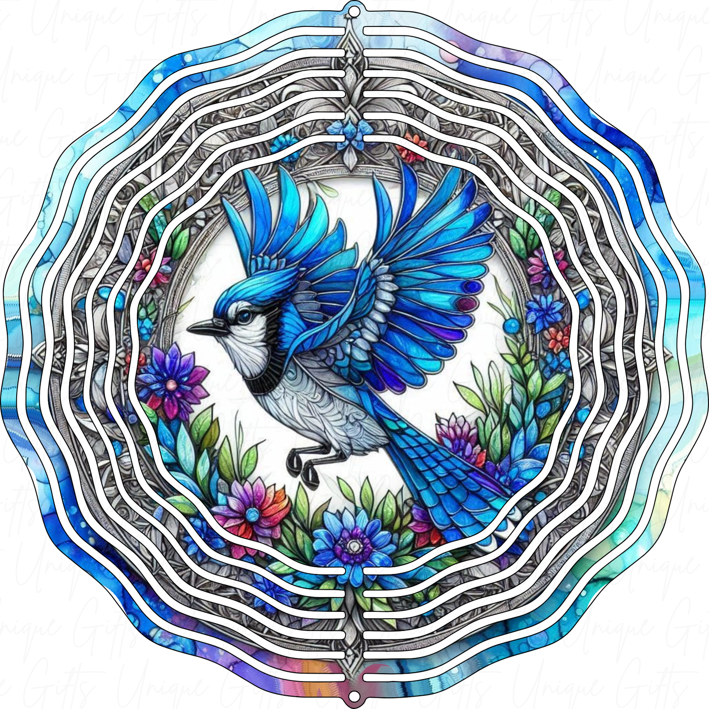 Wind Spinner Cute Blue Bird Design.