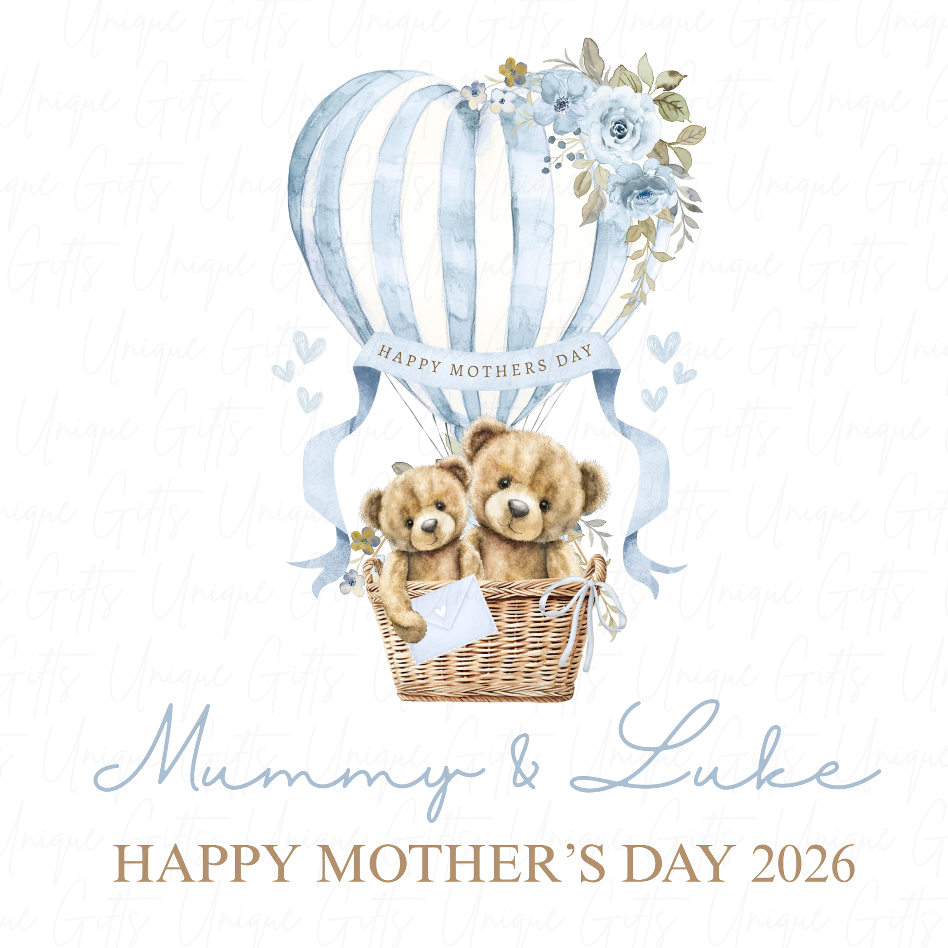 Happy Mother's Day Hot Air Balloon Baby Grow | Unique Gifts