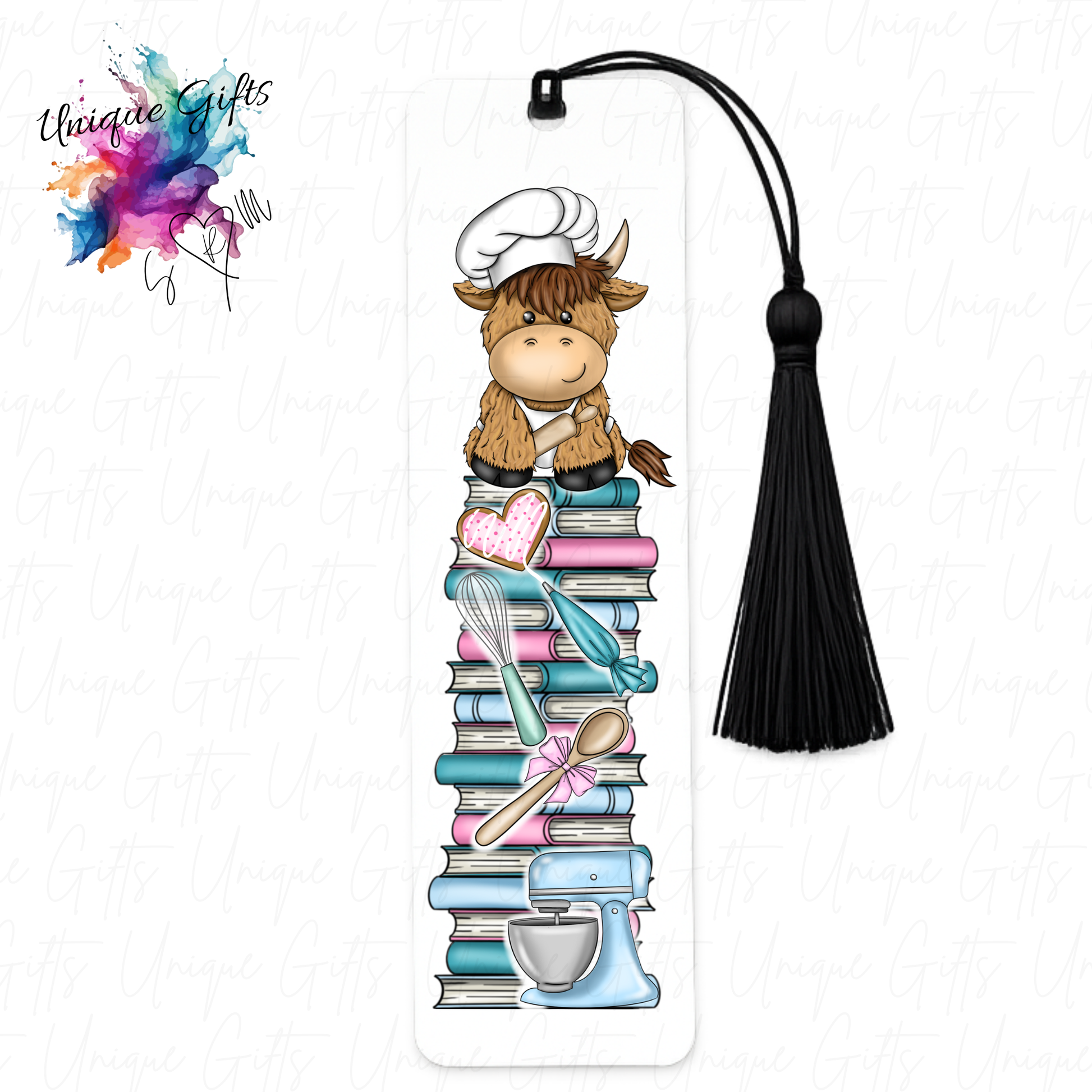 Personalised aluminium bookmark with tassel – size and quality reference