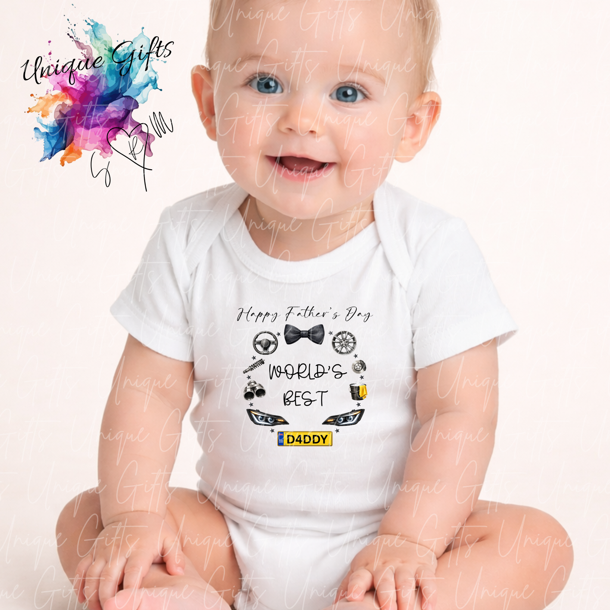 Cars Daddy or Grandad Baby Grow | Unique Gifts