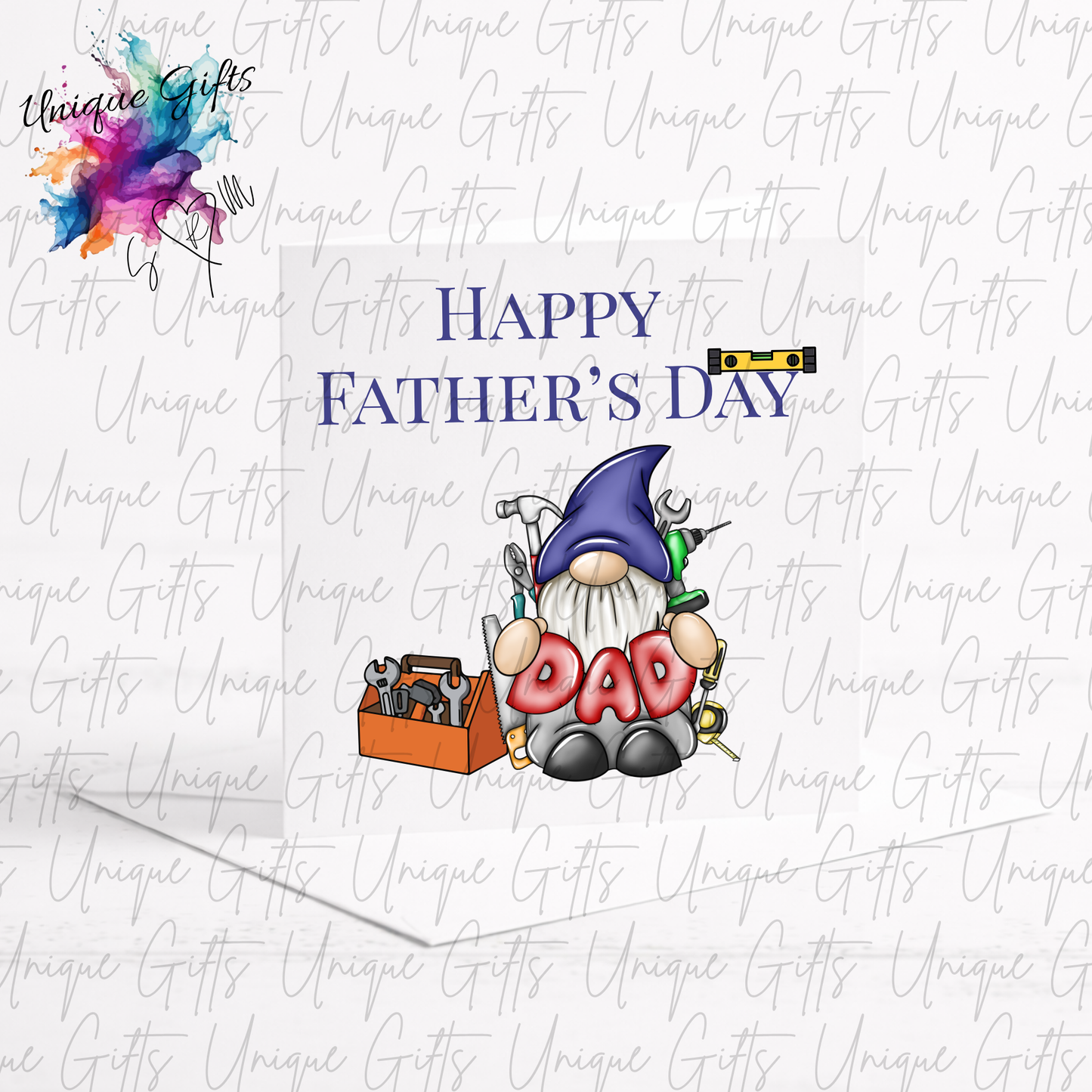 Personalised gonk tools Father's Day card – Daddy or Dad | Unique Gifts