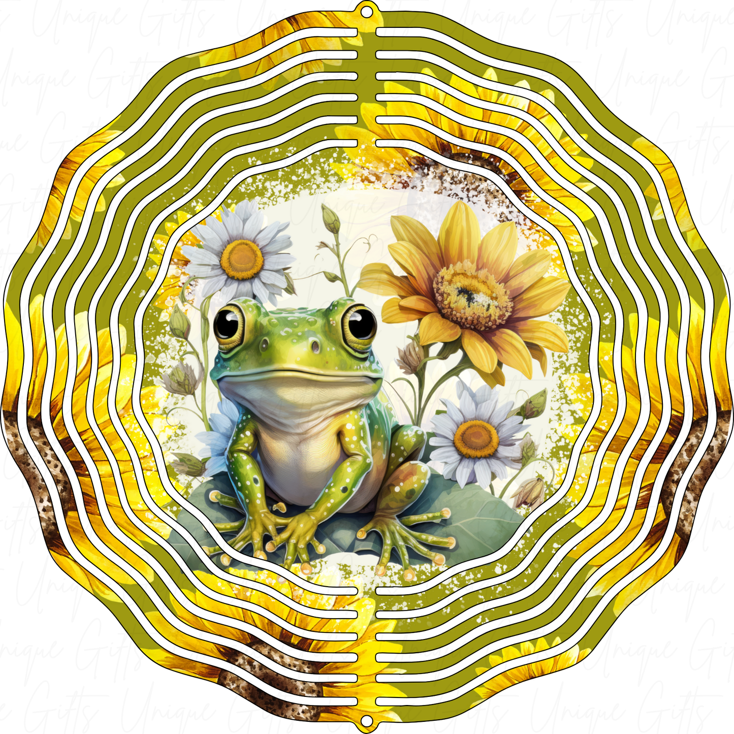 Wind Spinner Cute Frog Design.