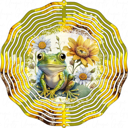 Wind Spinner Cute Frog Design.