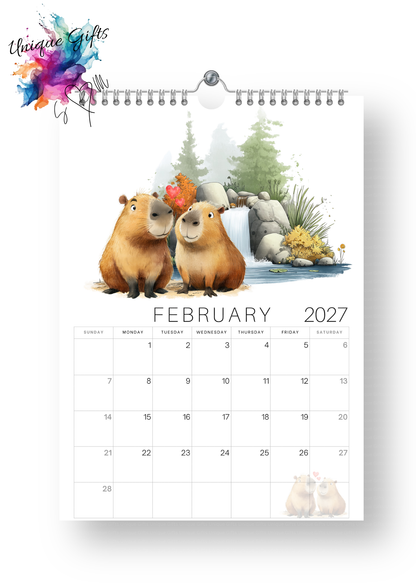 Timber Tales Capybara Calendar 2027
